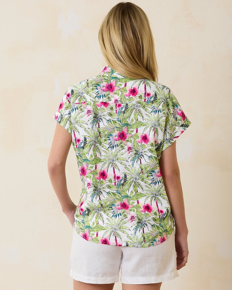 Tommy Bahama Trusted - Coastalina Coastal Palms Linen Camp Shirt