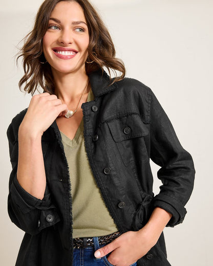 Tommy Bahama Exclusive - Two Palms Linen Raw-Edge Utility Jacket