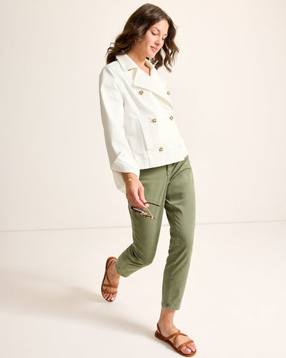 Tommy Bahama Top Pick - Cotton Twill Cropped Peacoat