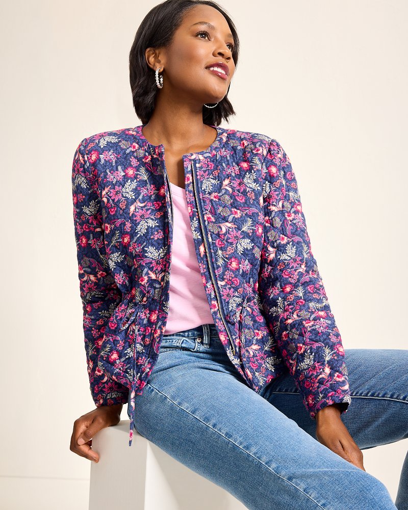 Tommy Bahama New - Sweeping Floral Quilted Jacket