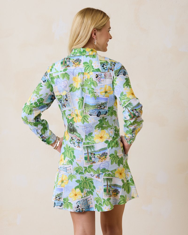 Tommy Bahama Sale - Disney Coastalina Postcard to Paradise Linen Dress