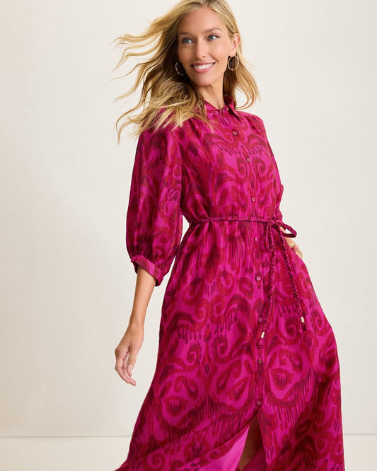 Tommy Bahama Quality - Seaside Ikat Midi Shirt Dress