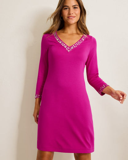 Tommy Bahama Customer Favorite - Darcy Embellished V-Neck Dress