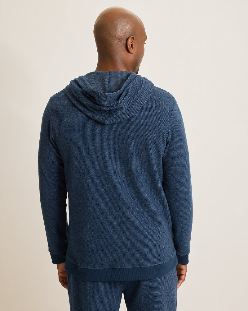 Tommy Bahama Everyday - Big & Tall Textured Twill Stripe Hoodie