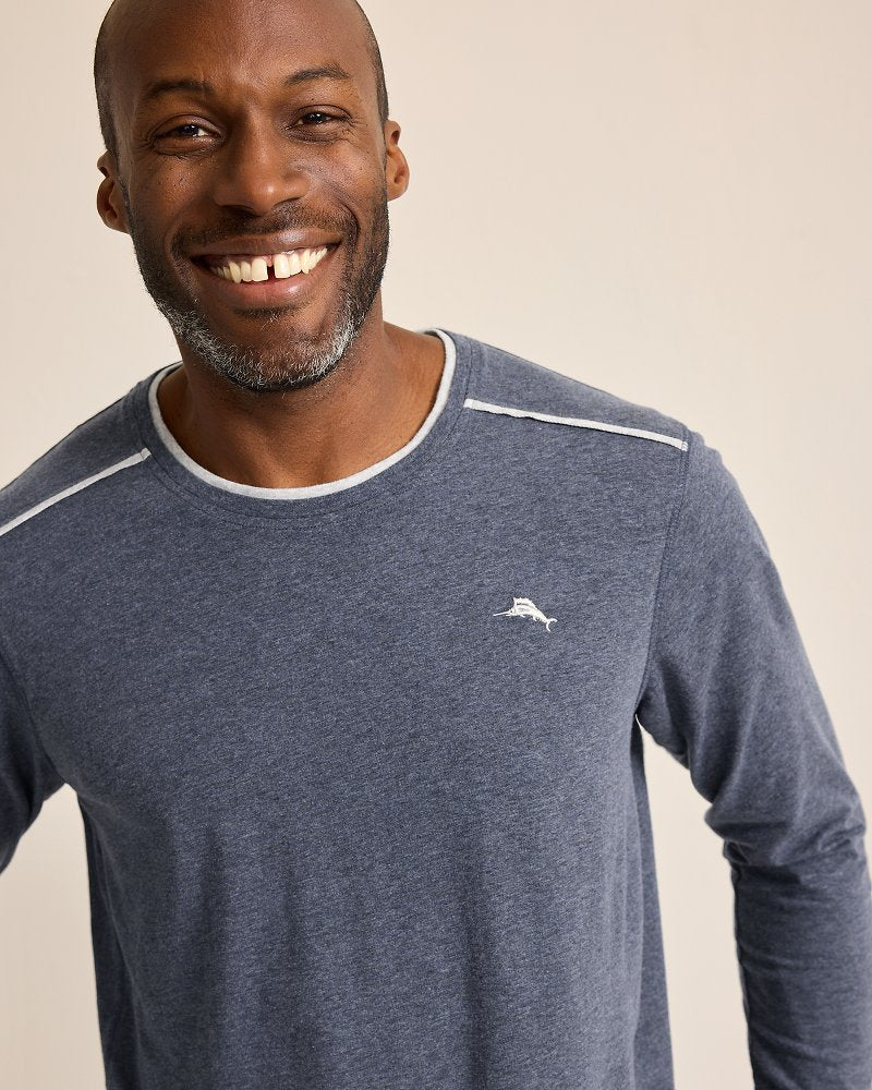 Tommy Bahama Trusted - Big & Tall Jersey Long-Sleeve Crewneck T-Shirt