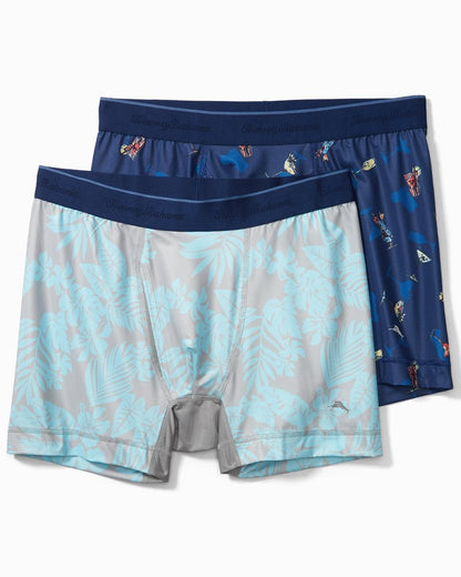 Tommy Bahama Premium - Mesh Tech Tropic Print Boxer Briefs — 2-Pack