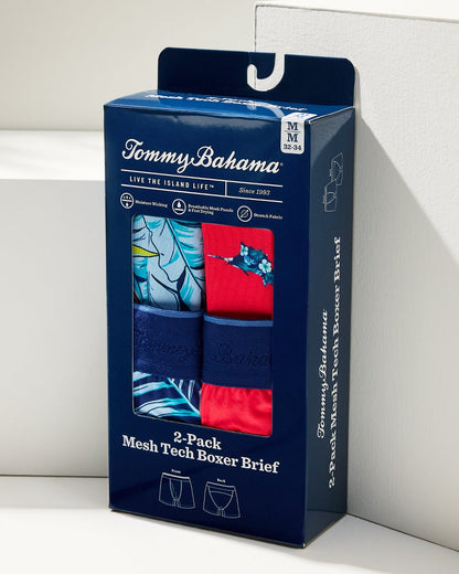 Tommy Bahama Discount - Mesh Tech Print Boxer Briefs — 2-Pack