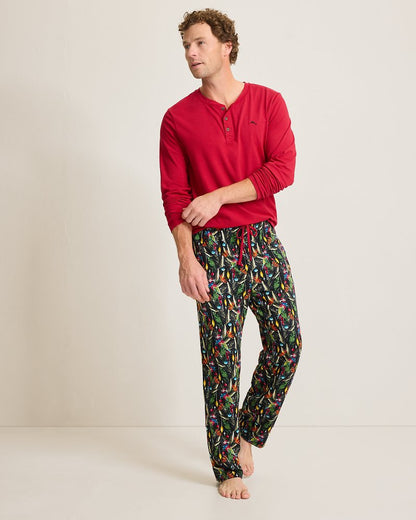 Tommy Bahama Premium - Holiday Parrot Henley & Pants Pajama Set