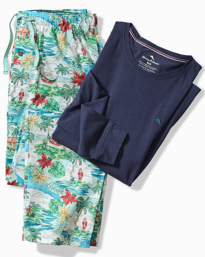 Tommy Bahama New - Big & Tall Jersey Long Sleeve & Pants Pajama Set