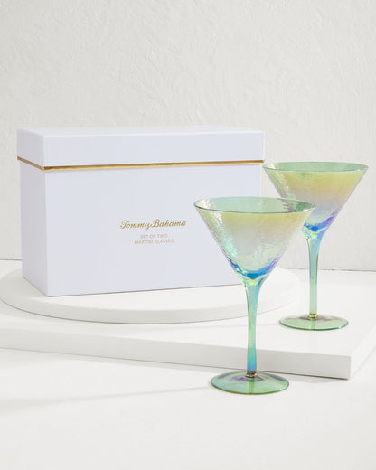 Tommy Bahama Customer Favorite - Luster Martini Glasses — Set of 2