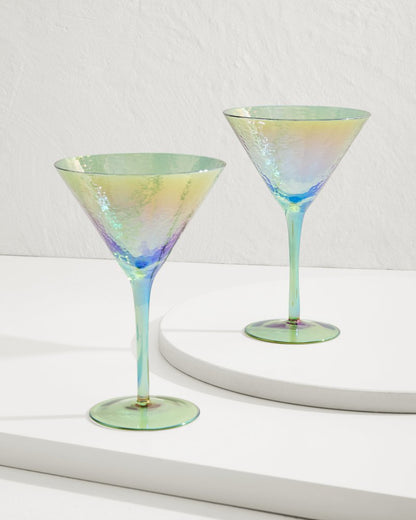 Tommy Bahama Customer Favorite - Luster Martini Glasses — Set of 2