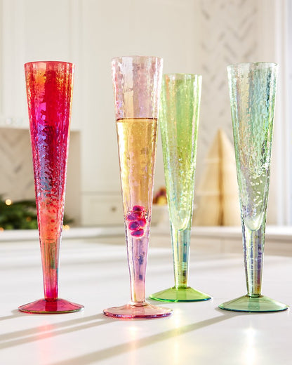 Tommy Bahama Premium - Luster Champagne Glasses — Set of 4