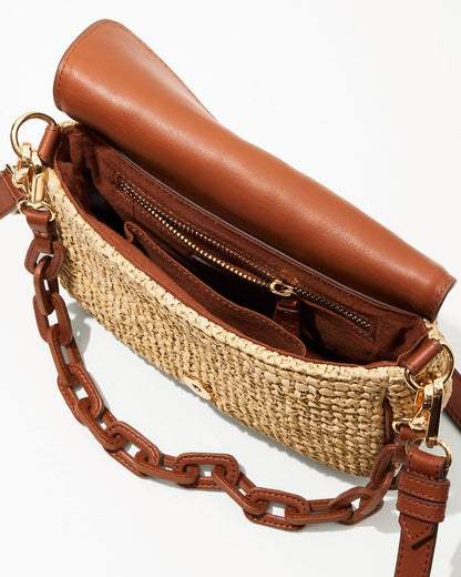 Tommy Bahama Recommended - Raffia & Leather Chain Crossbody