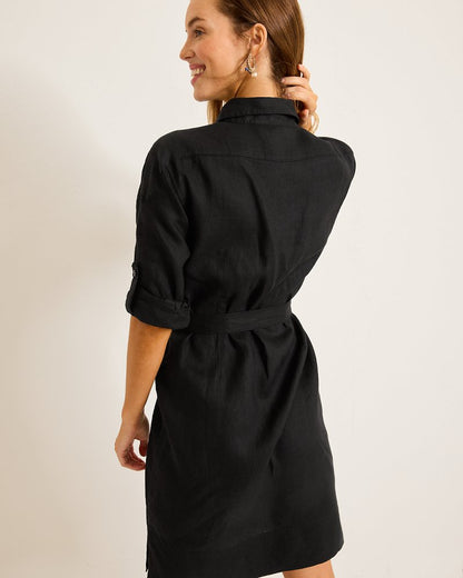 Tommy Bahama Sale - Two Palms Patch-Pocket Linen Dress