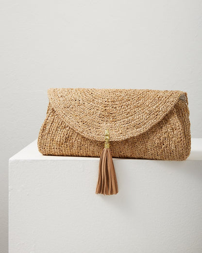 Tommy Bahama Top Pick - Islamora Lux Crocheted Raffia Clutch