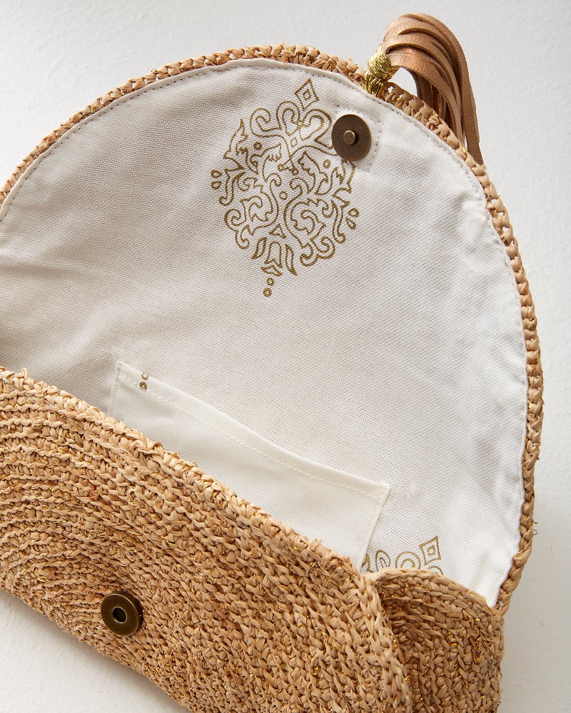 Tommy Bahama Top Pick - Islamora Lux Crocheted Raffia Clutch